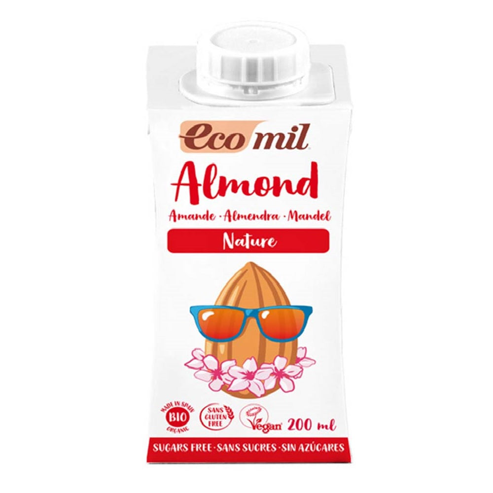 Ecomil Organic Almond Milk Sugar Free, 200ml