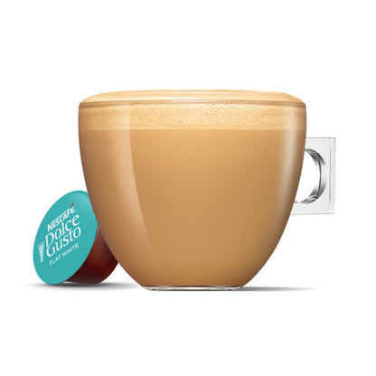 Dolce Gusto Flat White Coffee, Velvety & Smooth, 16 Capsules