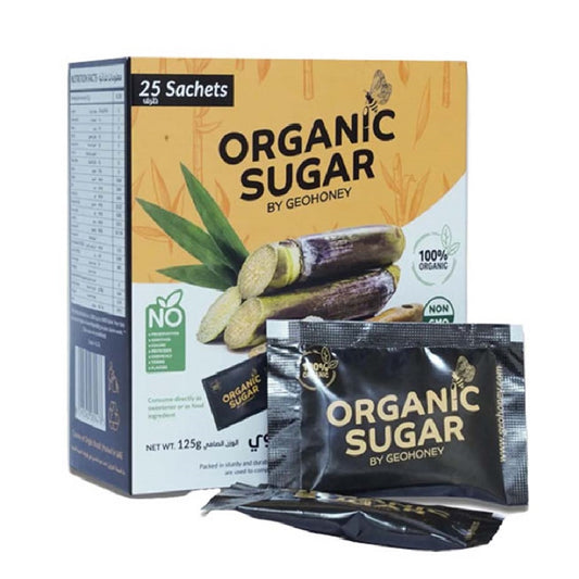 Geo Honey Organic Sugar Sachets, 125g
