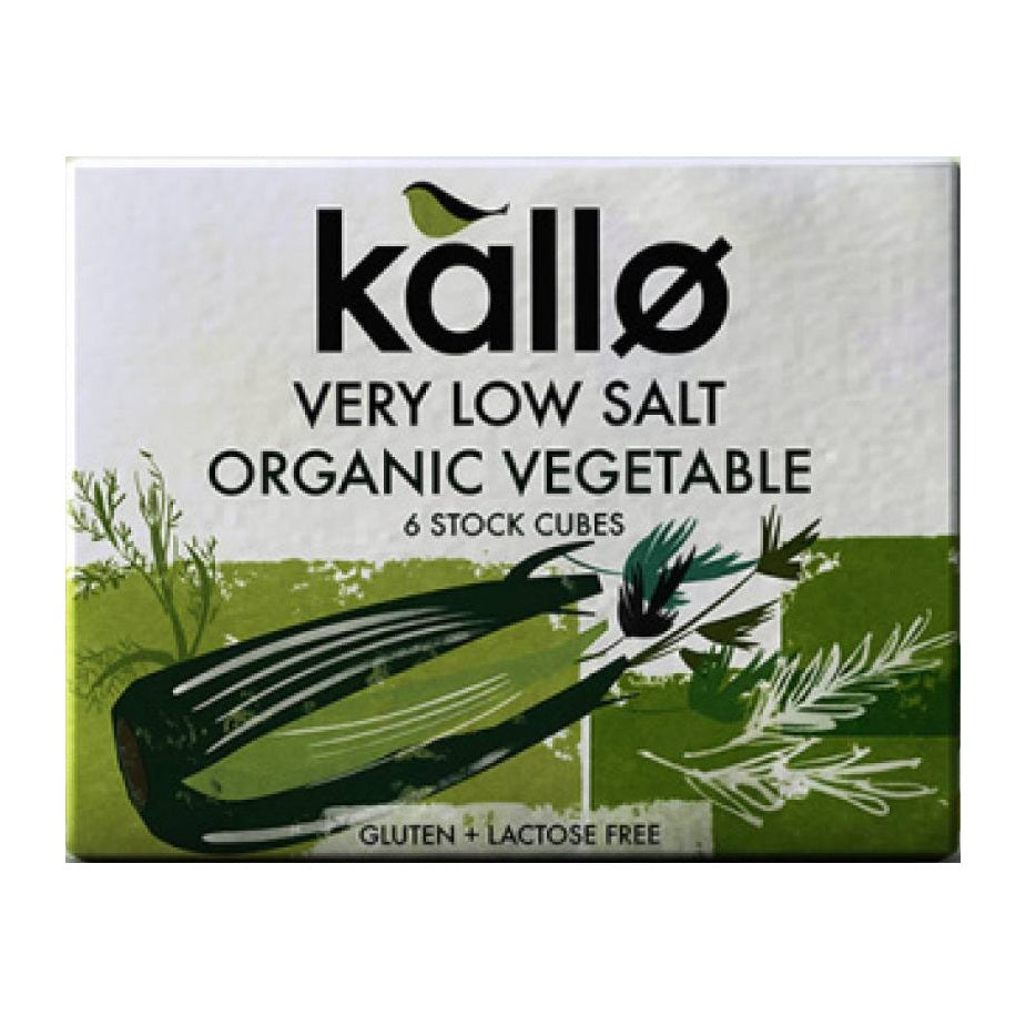 Kallo Organic Very Low Salt Vegetable Stock Cubes, 6 Cubes