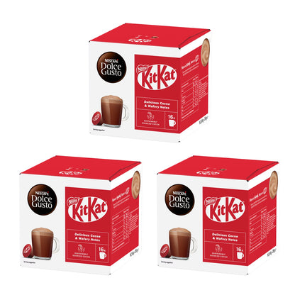 Dolce Gusto KitKat Hot Chocolate Capsules, Delicious Cocoa & Wafery Notes, 16 Capsules