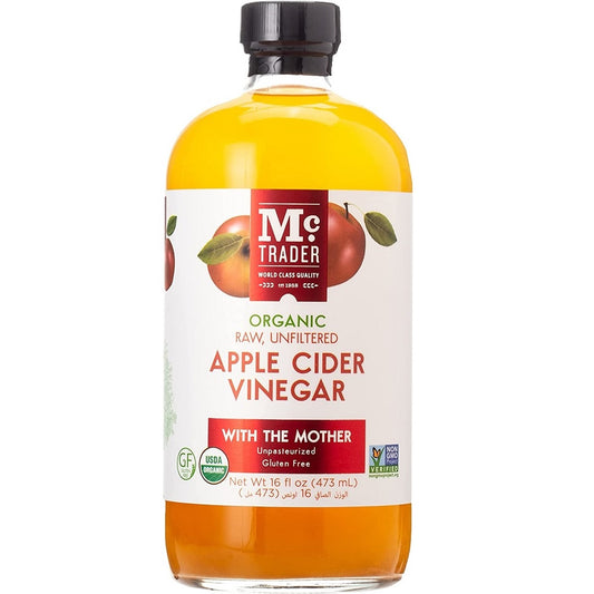 Mc Trader Organic Apple Cider Vinegar with the Mother | Unfiltered | Gluten Free | 473 ml