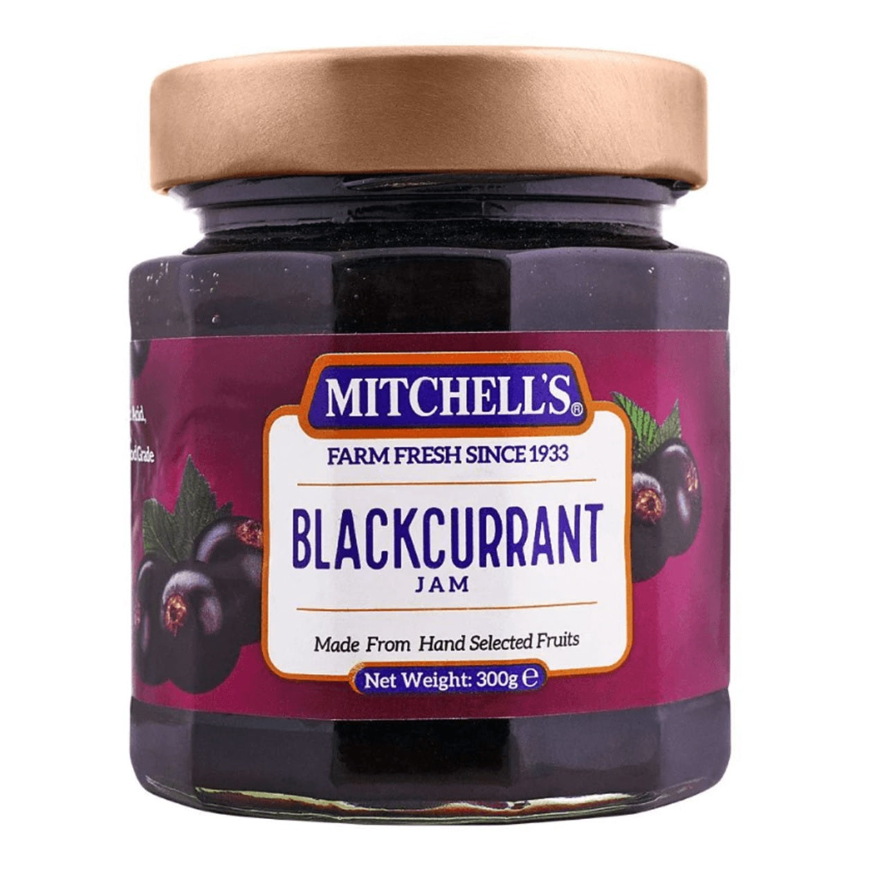 Mitchell's Blackcurrant Jam, 300g