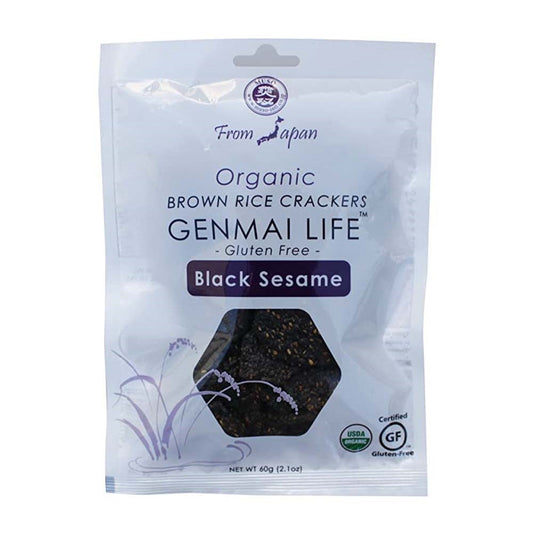 Muso Organic Black Sesame Brown Rice Crackers, 60g