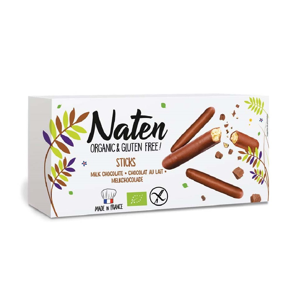 Naten Organic Milk Chocolate Sticks, 130g