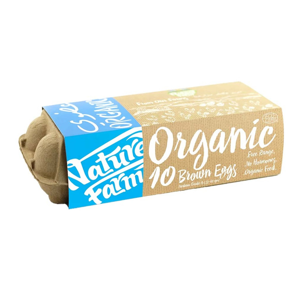 Nature Farm Organic Brown Eggs, Pack of 10