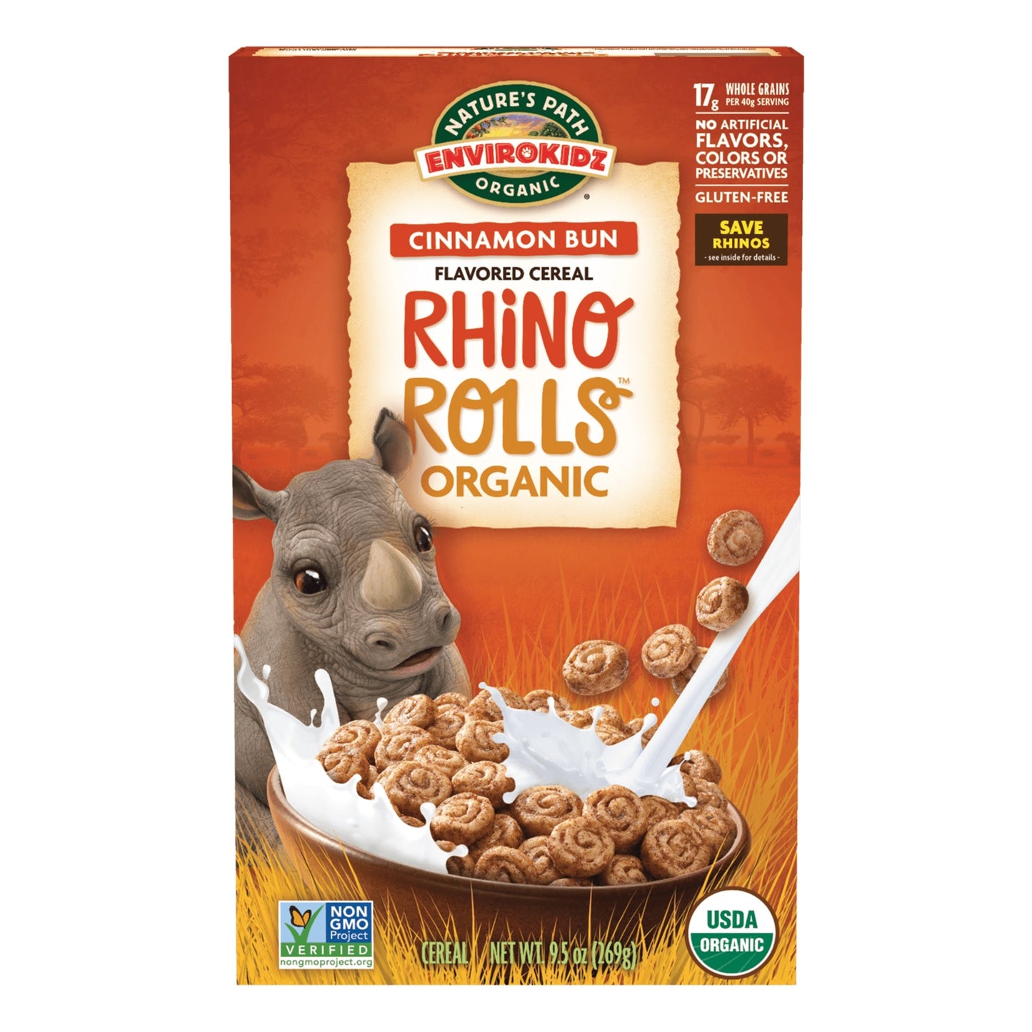 Nature's Path Organic Rhino Rolls Cinnamon Buns, 269g