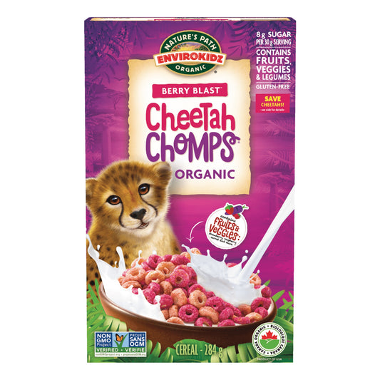 Natures Path Envirokidz Organic Berry Blast Cheetah Chomps Cereal, 284g