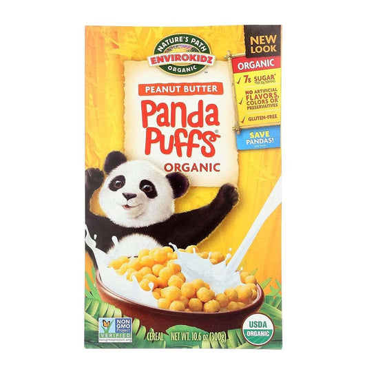 Natures Path Envirokidz Organic Peanut Butter Panda Puffs, 300g
