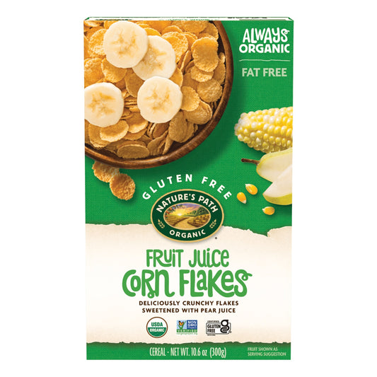 Natures Path Organic Fruit Juice Sweetened Corn Flakes Cereal, 300g
