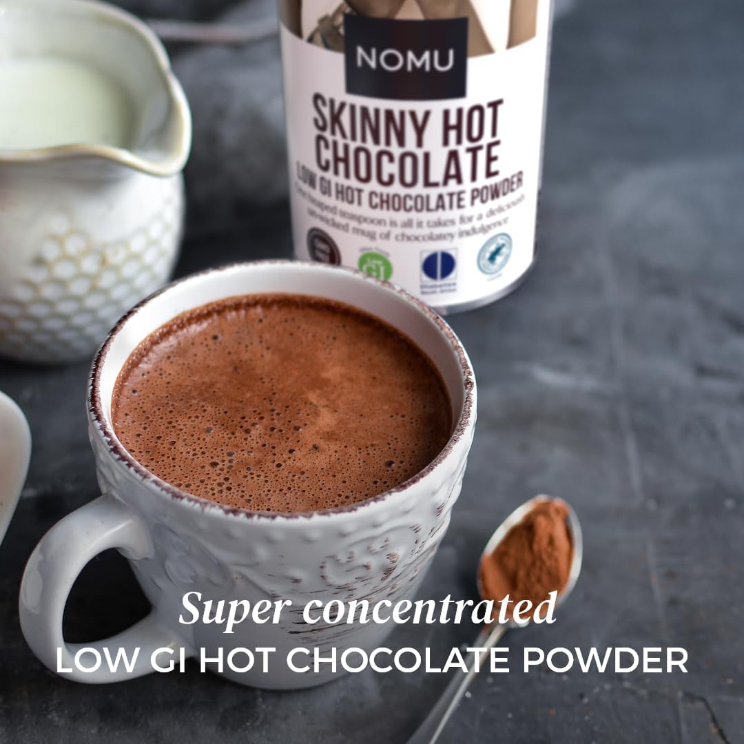 Nomu Skinny Hot Chocolate, Low GI Hot Chocolate Powder, 200g