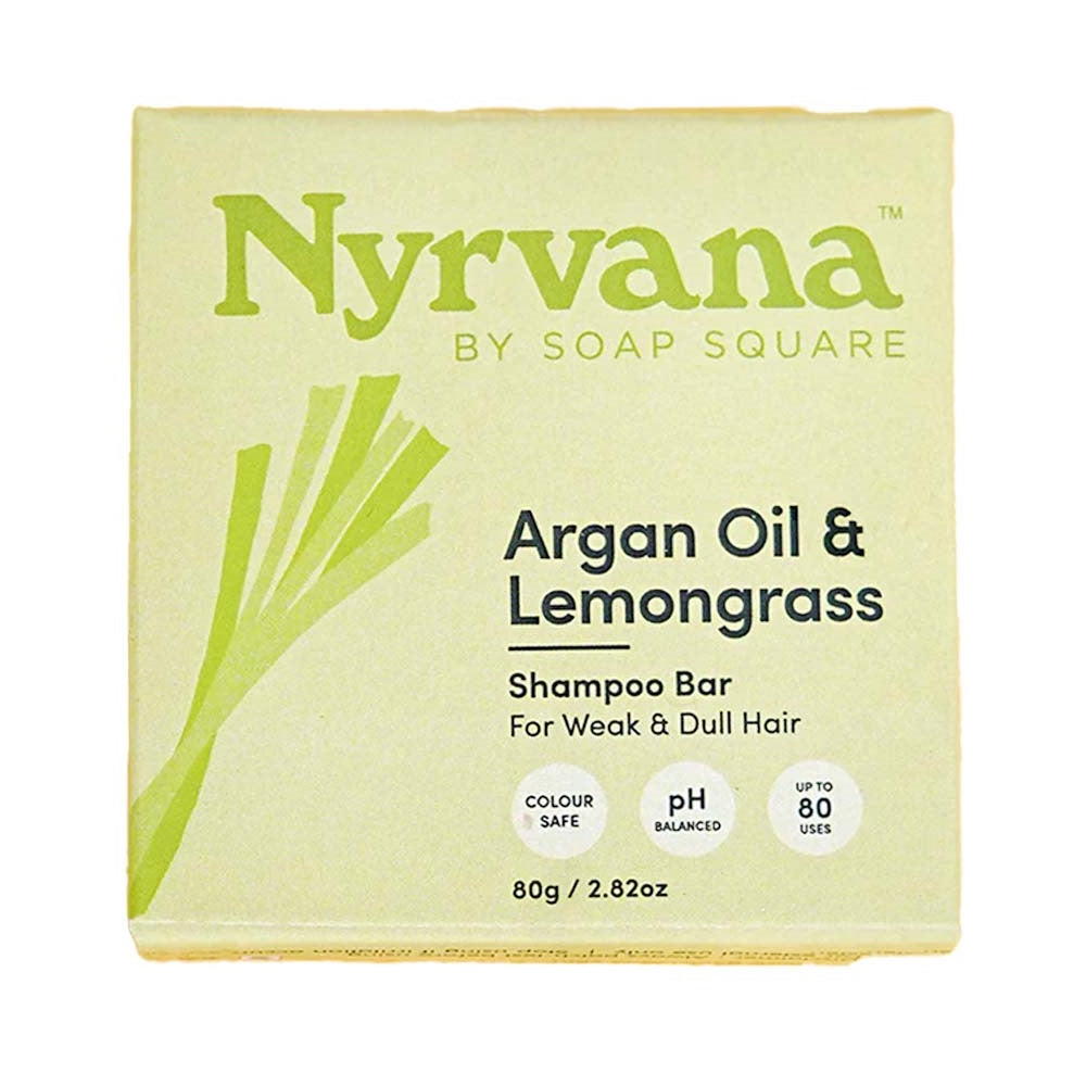 Nyrvana Argan Oil & Lemongrass Shampoo Bar, 80g