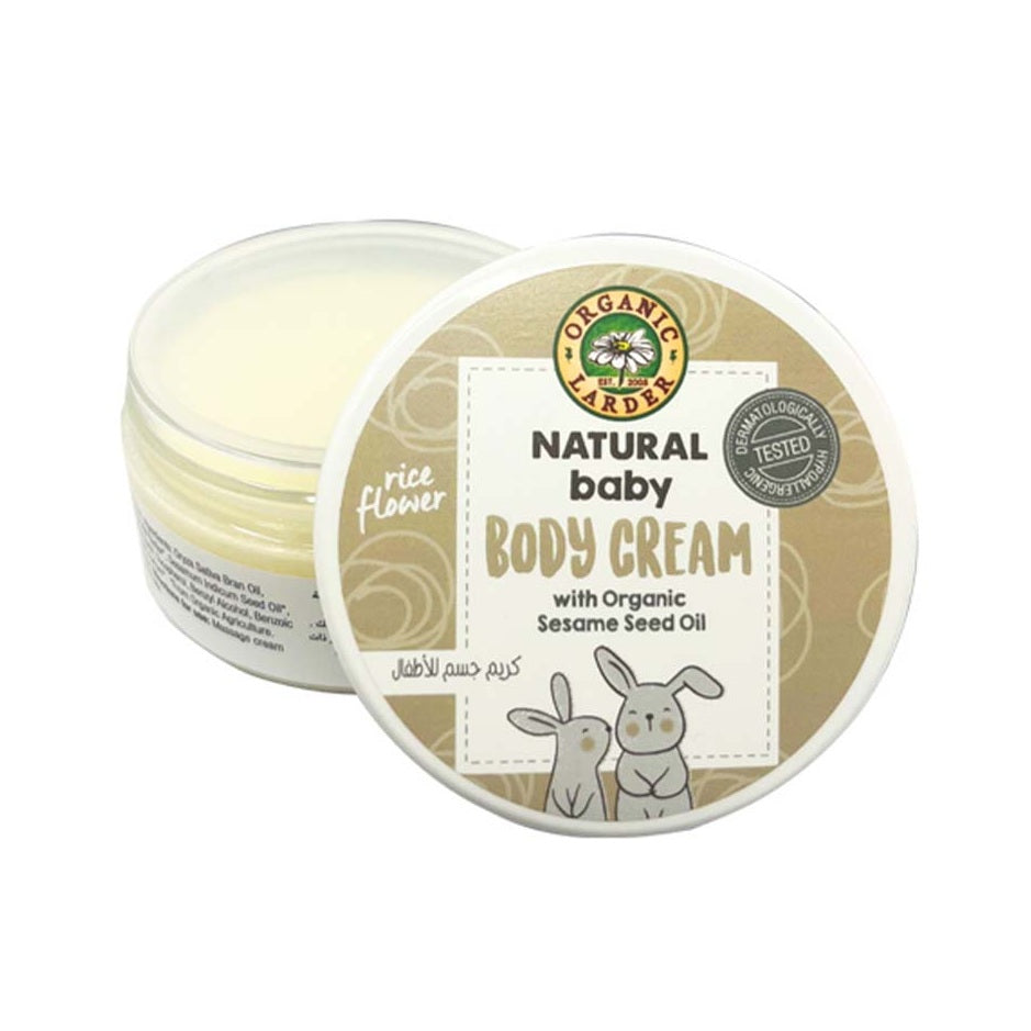Organic Larder Natural Baby Body Cream, 100ml