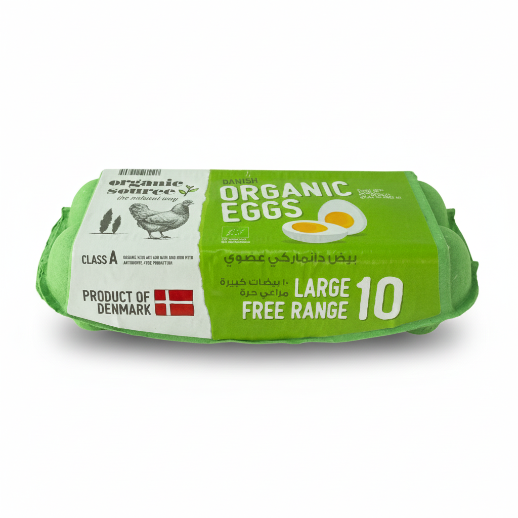 Organic Source Free Range White Eggs, Pack of 10