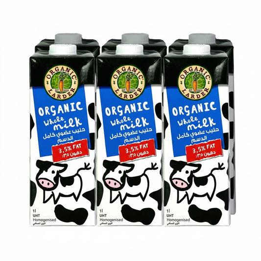 Organic Larder 3.5% Whole Milk 1 L, Pack Of 6