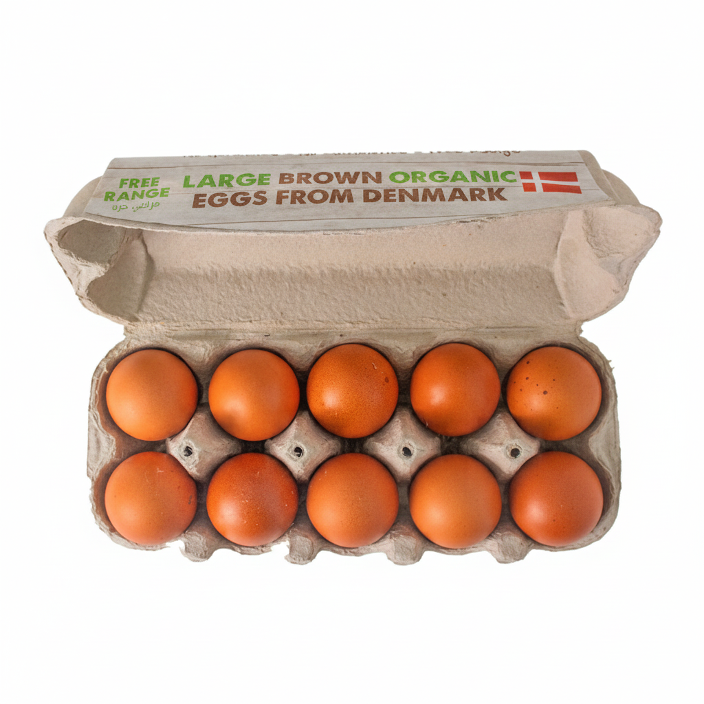 Organic Larder Large Brown Organic Free Range Eggs, Pack of 10