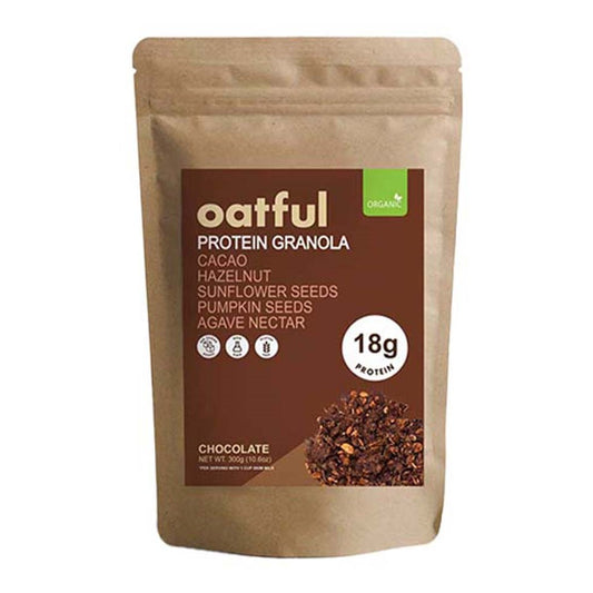 Oatful Organic Chocolate Protein Granola Bag No Added Sugar, 60g