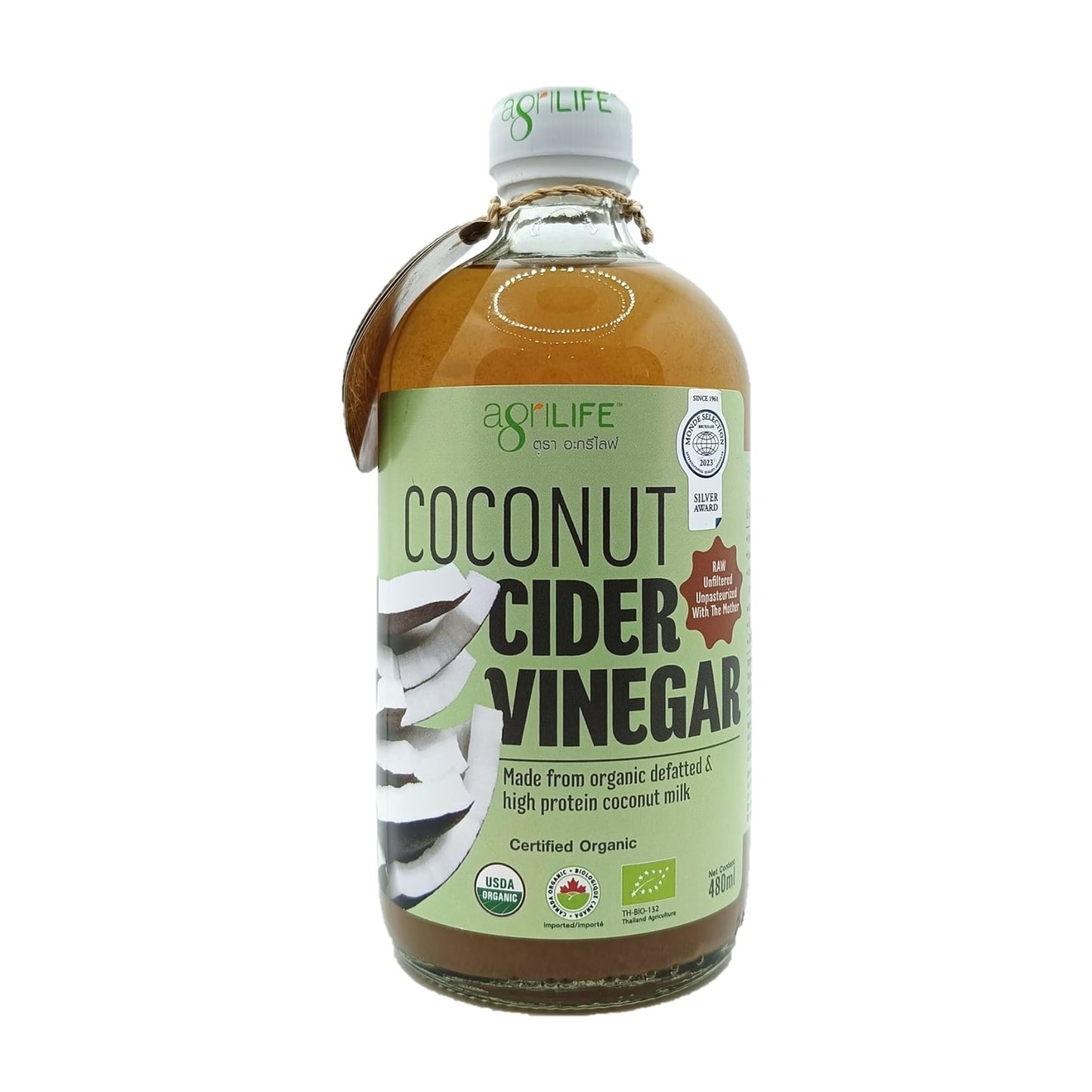 Organic Coconut Cider Vinegar, 480 ml