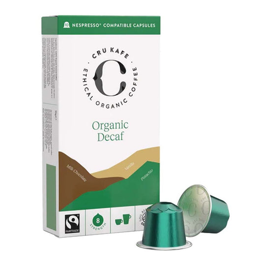 Cru Kafe Organic Decaf Coffee Capsules, 10 Capsules
