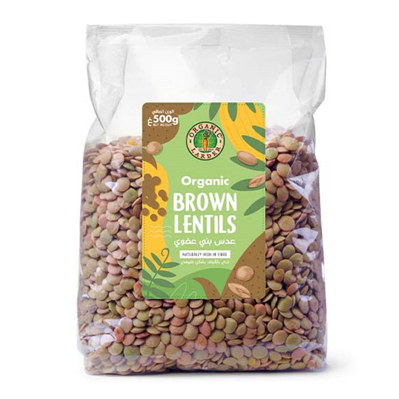 Organic Larder Brown Lentils, 500g