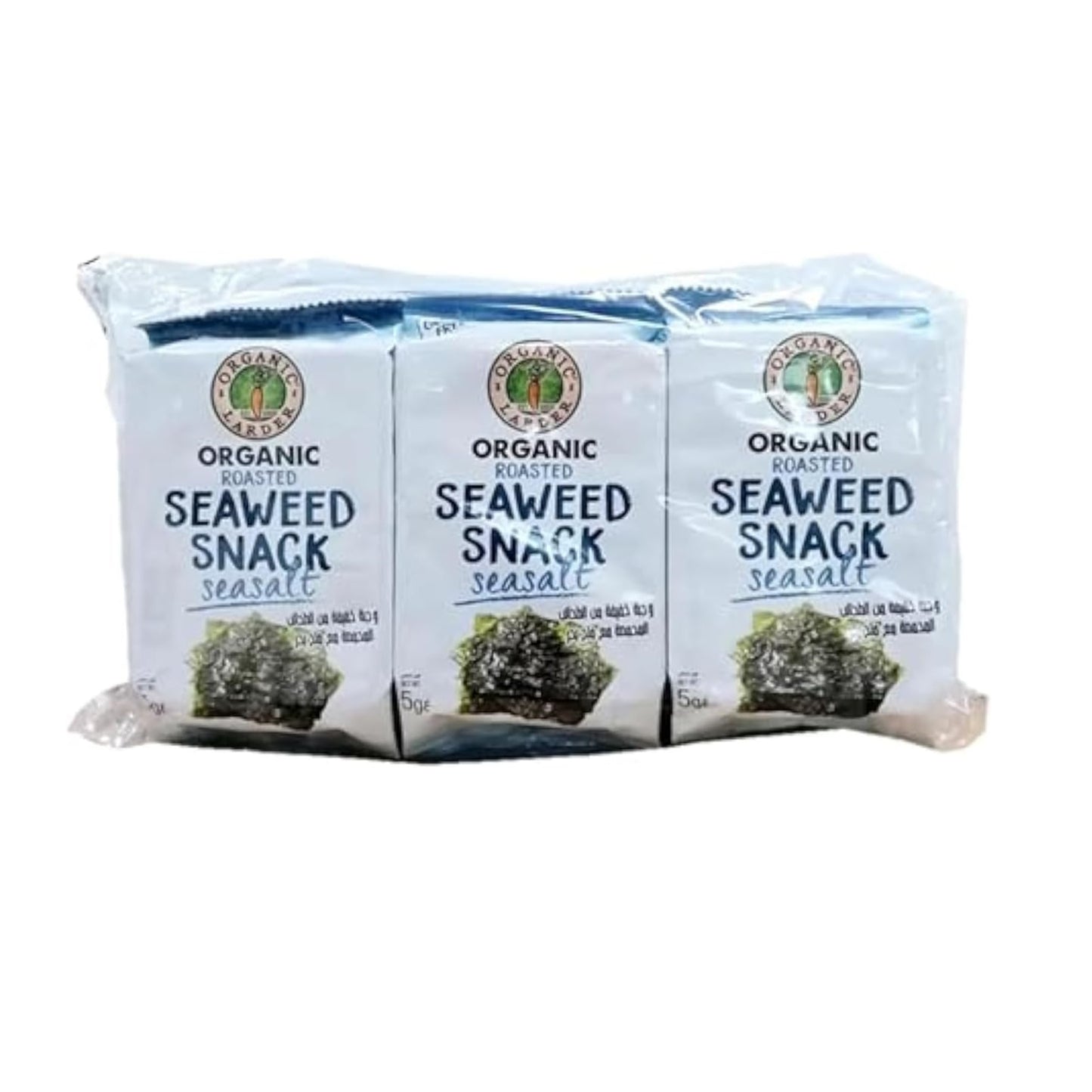 Organic Larder Roasted Seaweed Snack Seasalt Pack of 6, 5g