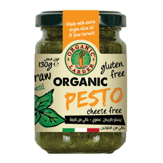 Organic Larder Pesto Cheese Free, 130g