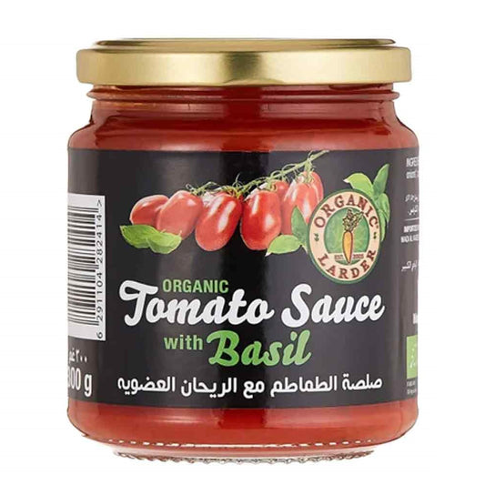 Organic Larder Tomato Sauce with Basil, 300g