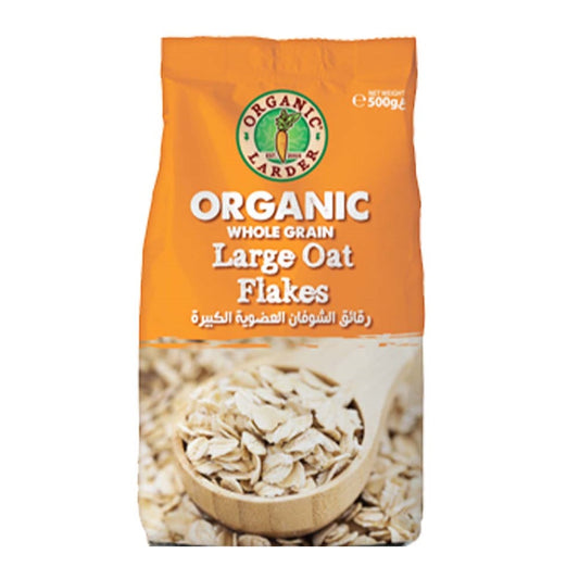 Organic Larder Whole Grain Large Oat Flakes, 500g