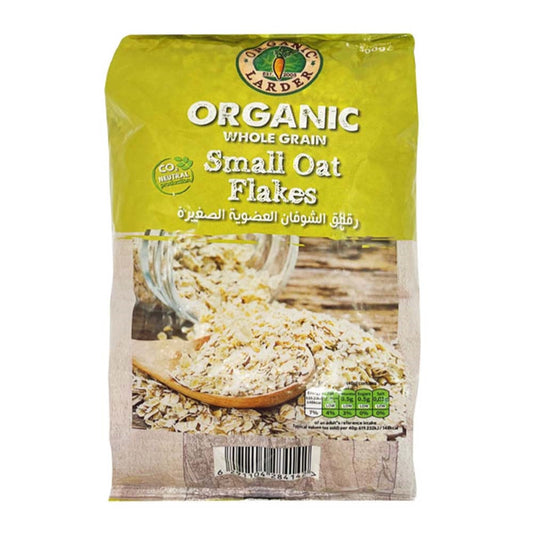 Organic Larder Whole Grain Small Oat Flakes, 500g