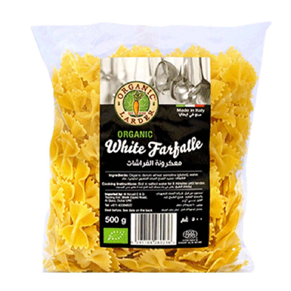 Organic larder White Farfalle Pasta, 500g