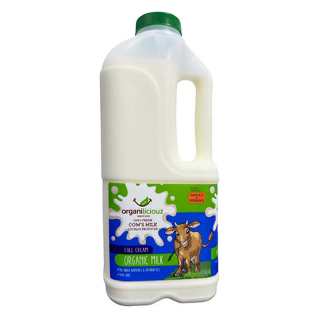 Organiliciouz Organic Fresh Full Fat Milk, 1 L