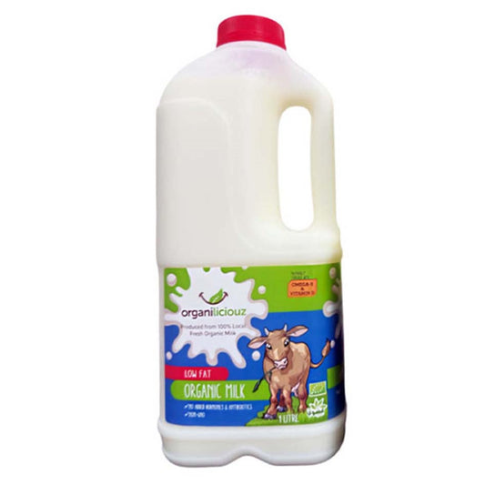Organiliciouz Organic Fresh Low Fat Milk, 1L