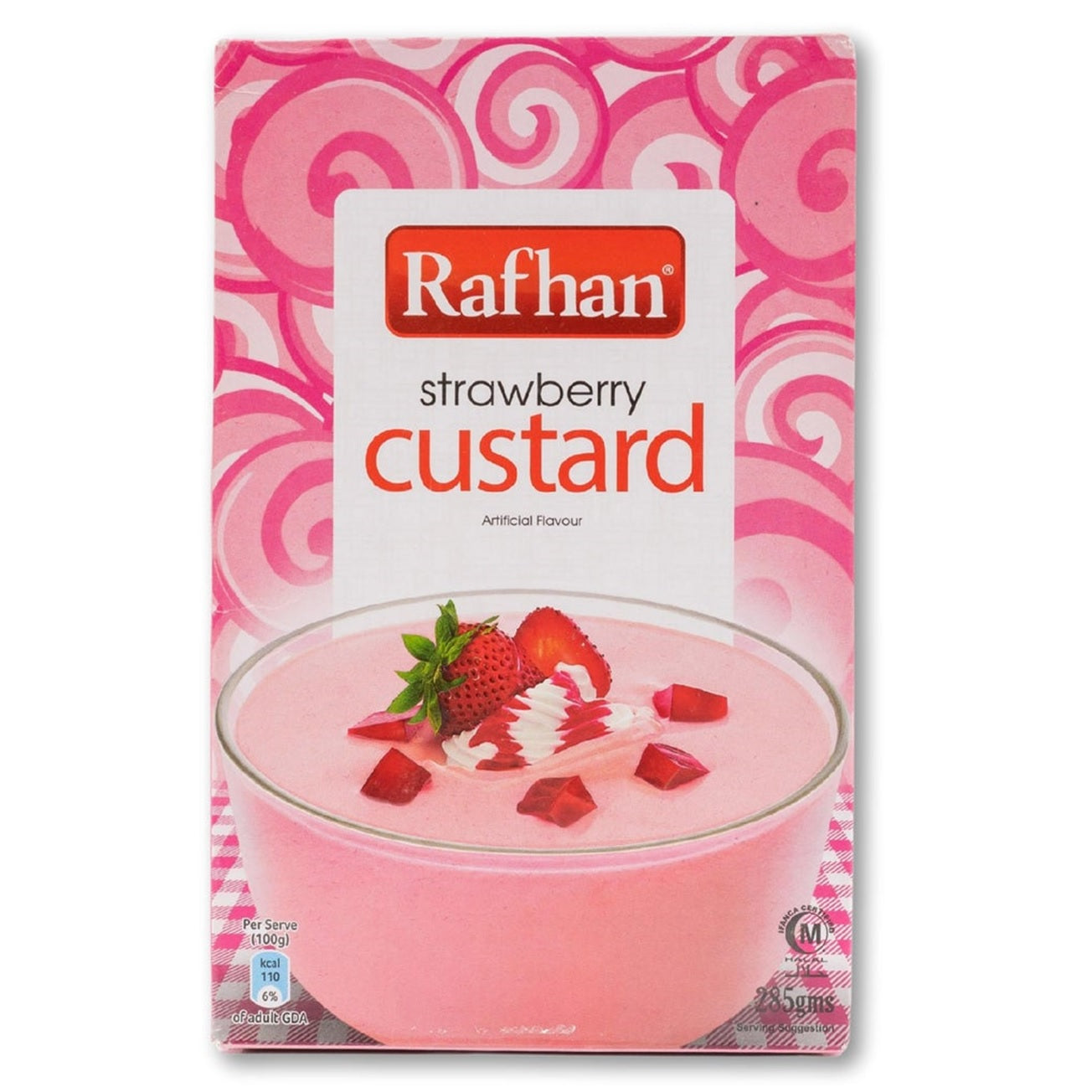 Rafhan Strawberry Custard, 285g