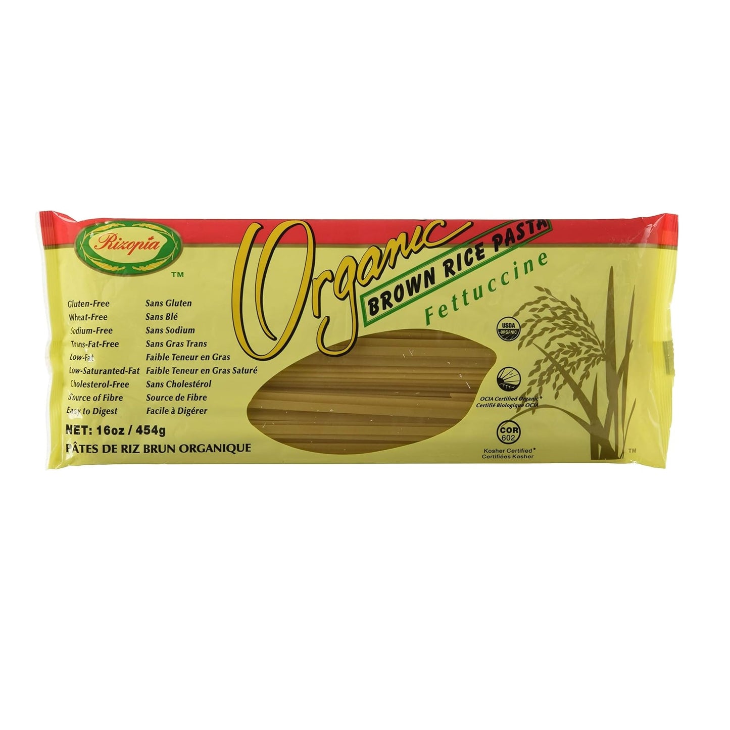 Rizopia Organic Brown Rice Fettuccine Pasta, 454g