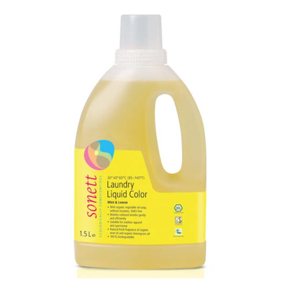 Sonett Organic Color Mint & Lemon Laundry Liquid, 1.5L