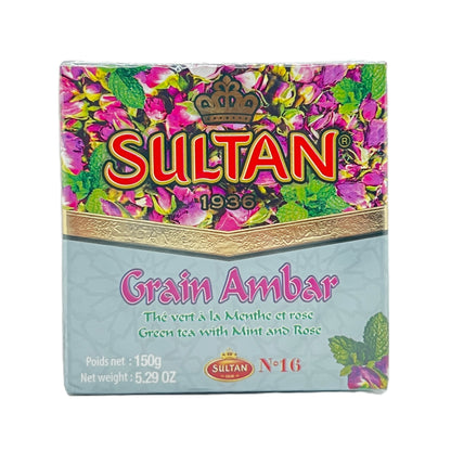 Sultan Grain Ambar Green Tea with Mint and Rose, 150g