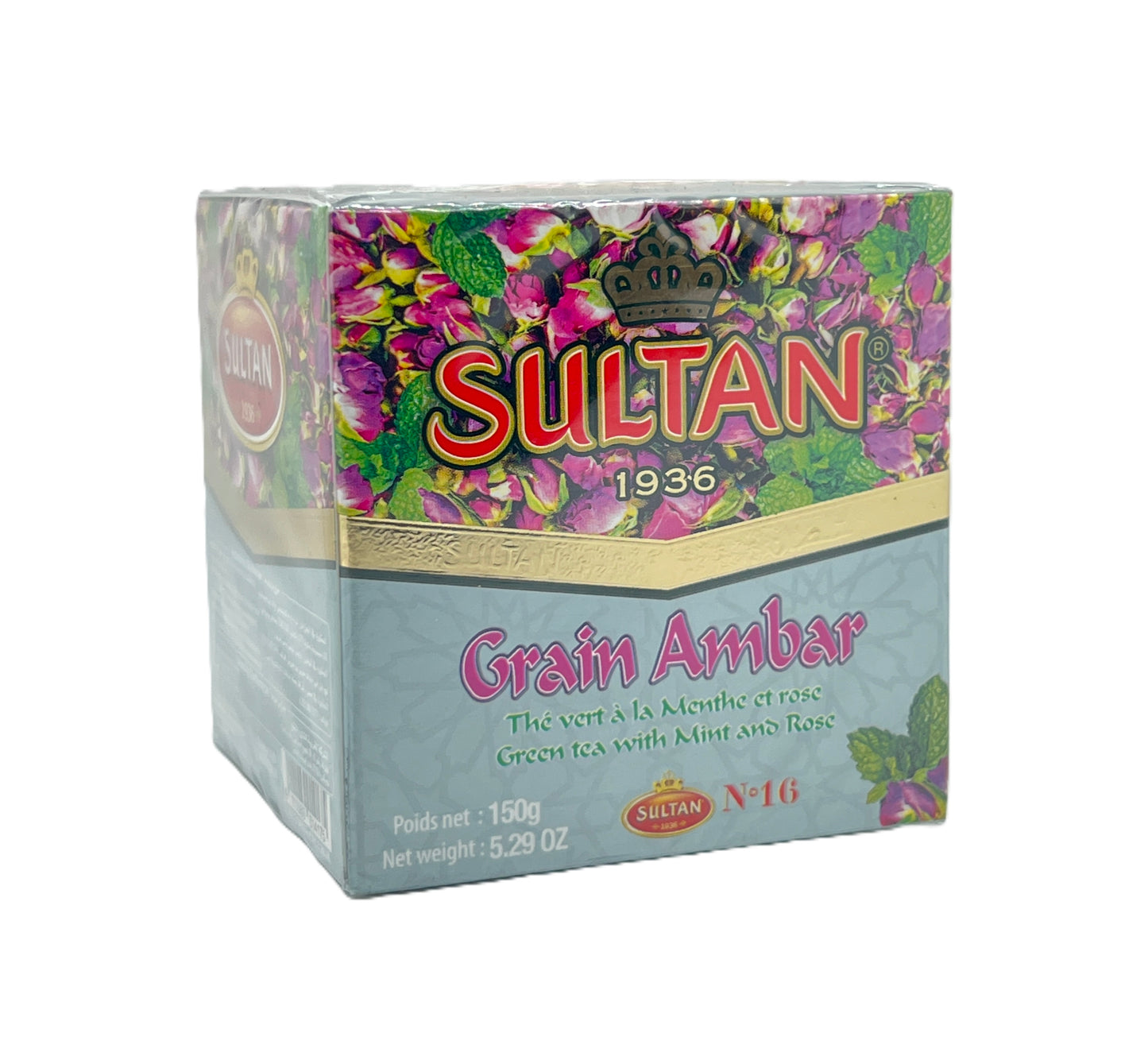 Sultan Grain Ambar Green Tea with Mint and Rose, 150g