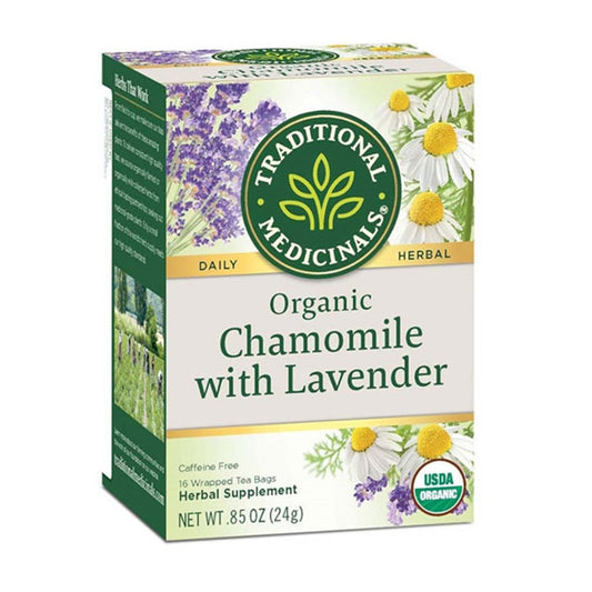 Traditional Medicinals Organic Chamomile with Lavender Tea, 24g