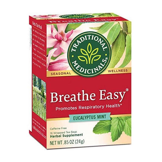 Traditional Medicinals Organic Eucalyptus Mint Breathe Easy Tea, 16 Tea Bags