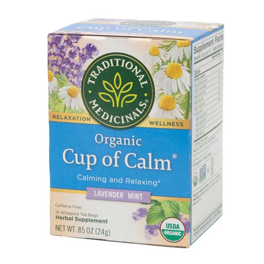 Traditional Medicinals Organic Lavender Mint Cup Of Calm Tea, 16 Tea Bags