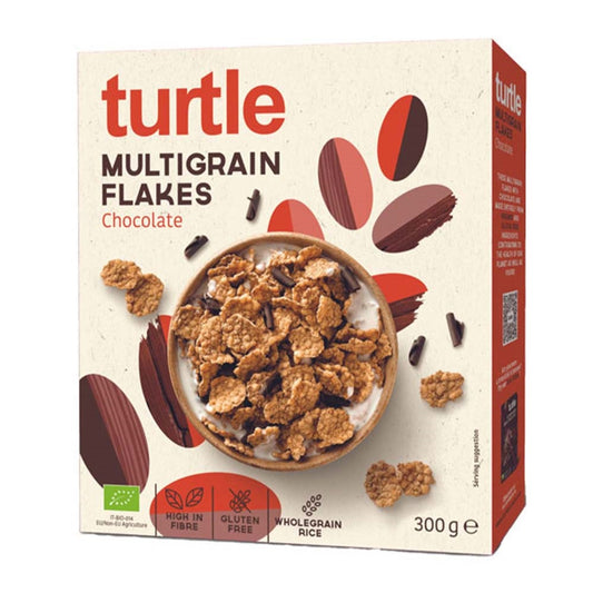 Turtle Organic Chocolate Multigrain Flakes, 300g