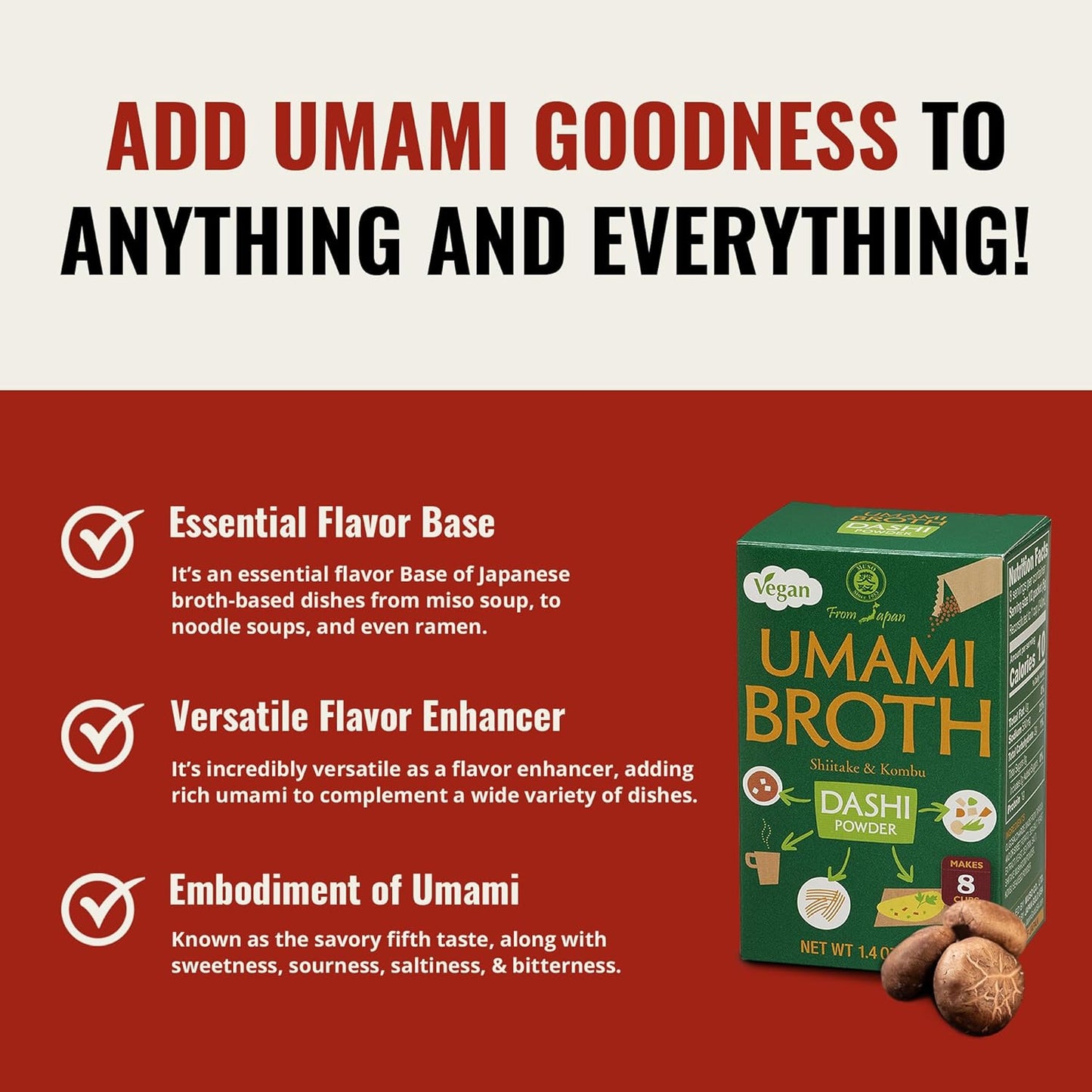 Muso Umami Broth Shiitake & Kombu Dashi Powder, 40g