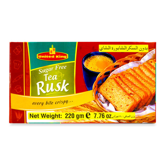 United King Tea Rusk Sugar Free, 220g