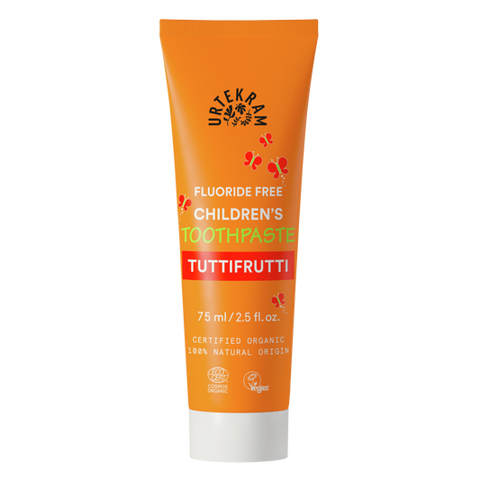 Urtekram Organic Children Tutti-frutti Toothpaste, Fluoride Free, 75ml