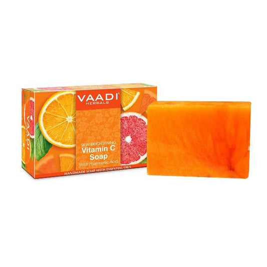 Vaadi Herbals Skin Brightening Vitamin C Soap with Hyaluronic Acid, 75g