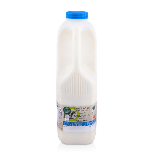 Waitrose Duchy Organic Fresh Whole Milk, 1.1 Litres