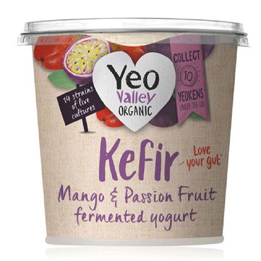 Yeo Valley Organic Kefir Mango & Passion Fruit Fermented Yogurt, 350g