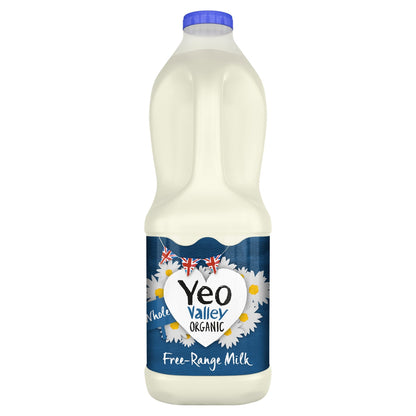 Yeo Valley Organic Free-Range Full Cream Milk, 2 Litre
