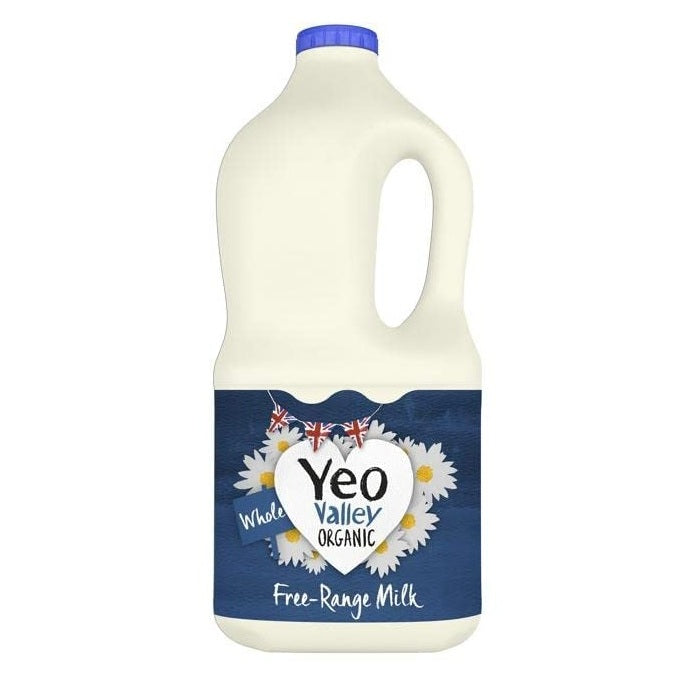 Yeo Valley Organic Free-Range Full Cream Milk, 2 Litre