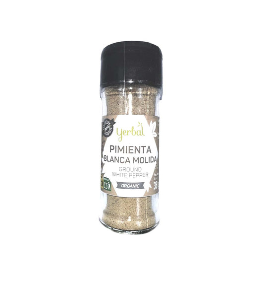 Yerbal Organic Ground White Pepper, 38g